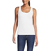 Lands' End Women's Pointelle Rib UNeck Tank