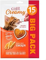 Catit Creamy Chicken Lickable Cat Treats 15 x 10g Grain Free Multipack