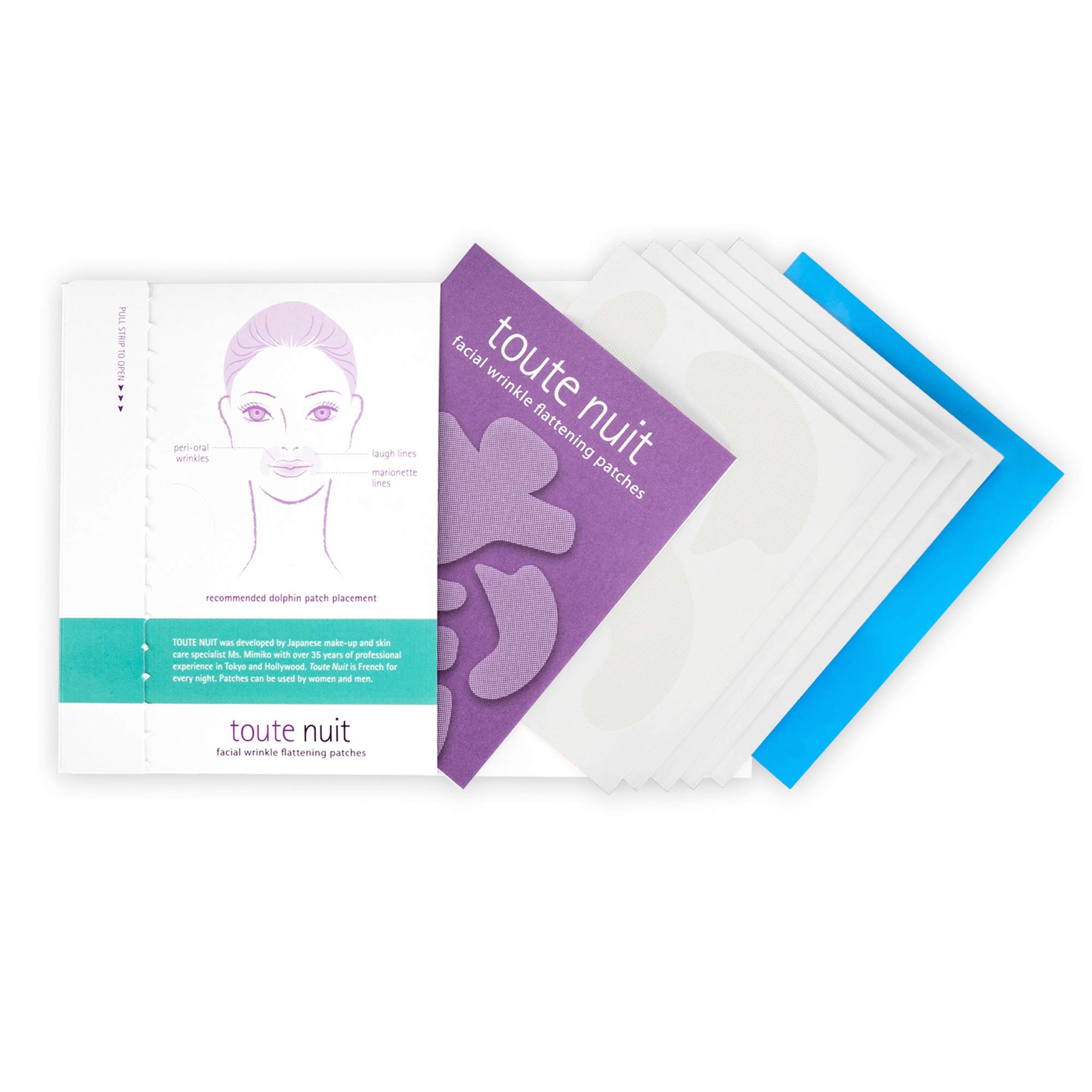 Toute Nuit Wrinkle Patches, Face Tape, Dolphin - Full Coverage Around Mouth - 20 Patches