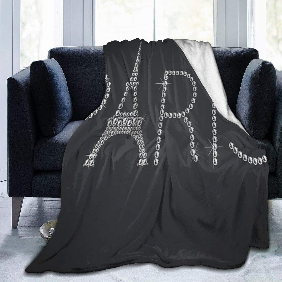 MODORSAN Paris Tower Diamond Printed Blanket Throw Lightweight 60"x50" Super Soft Micro Fleece
