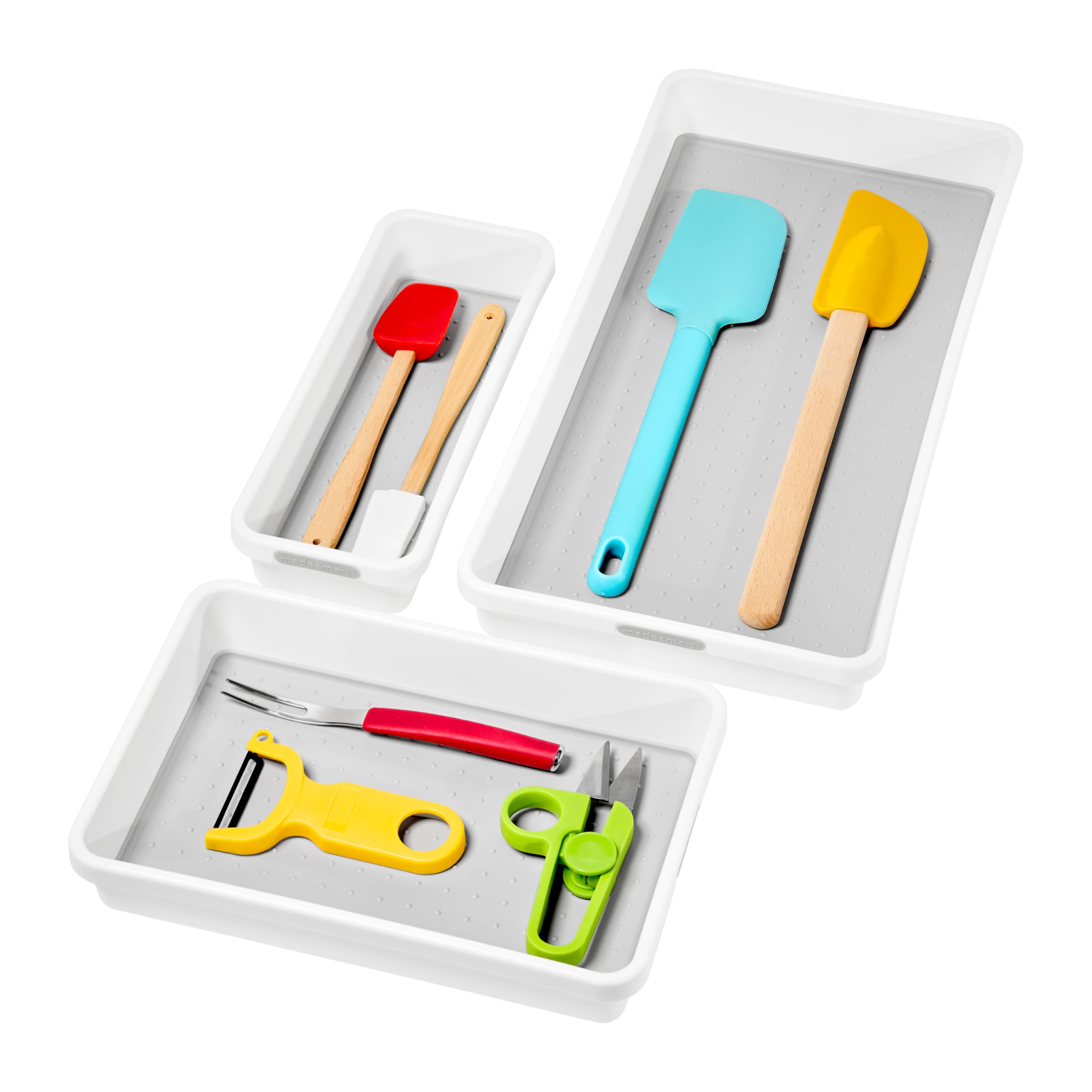 madesmart Tray, Set of 3, White, PremiumWhite