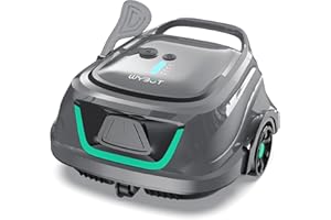 WYBOT A1 Cordless Robotic Pool Cleaner, Automatic Pool Vacuum for Above Ground with 120 Mins, Double Filters, LED Indicator, Charge in 2.5 Hours (Gray)