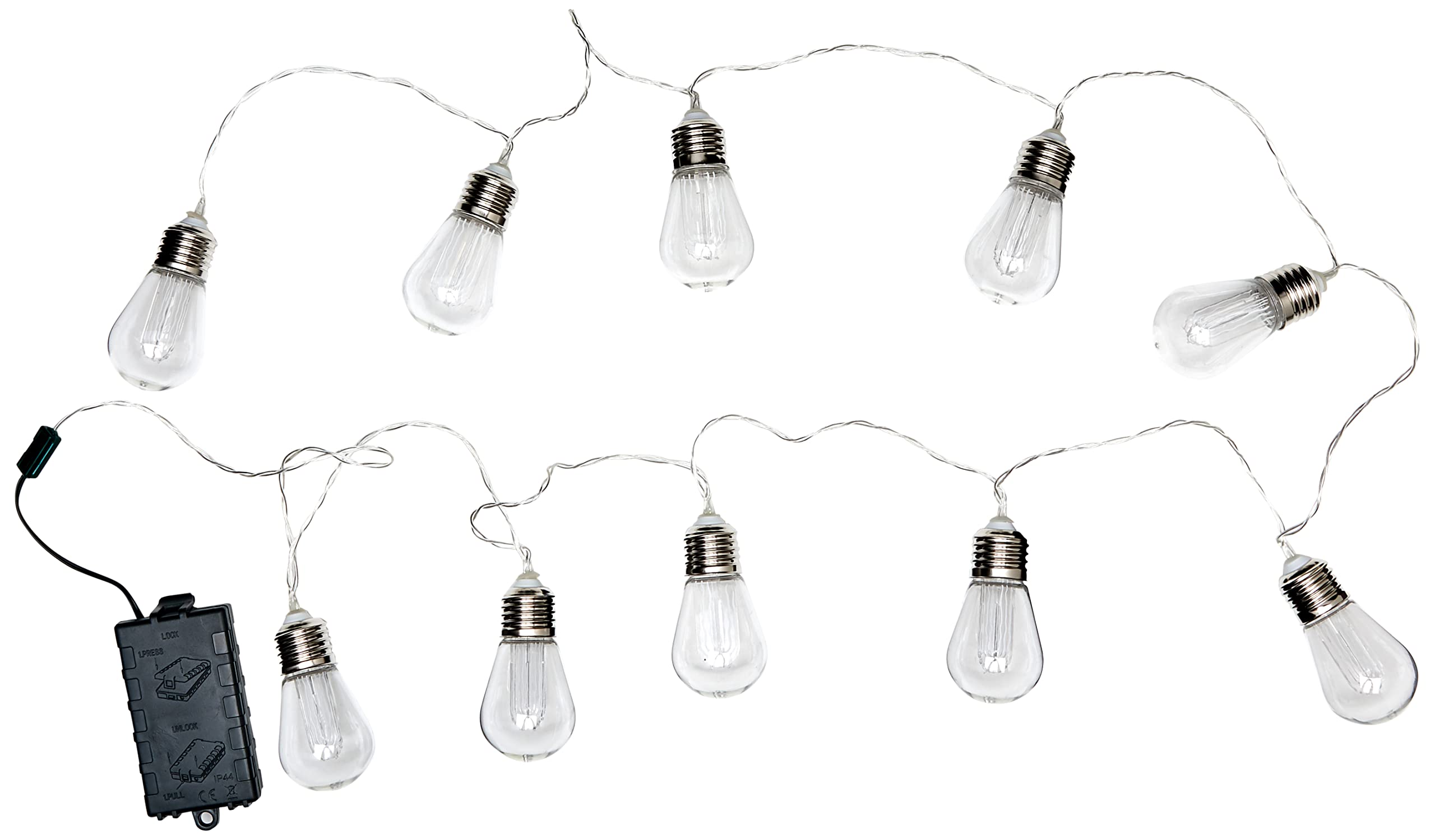 NOMA Vintage Edison Style Light Set with 10 LED Bulbs