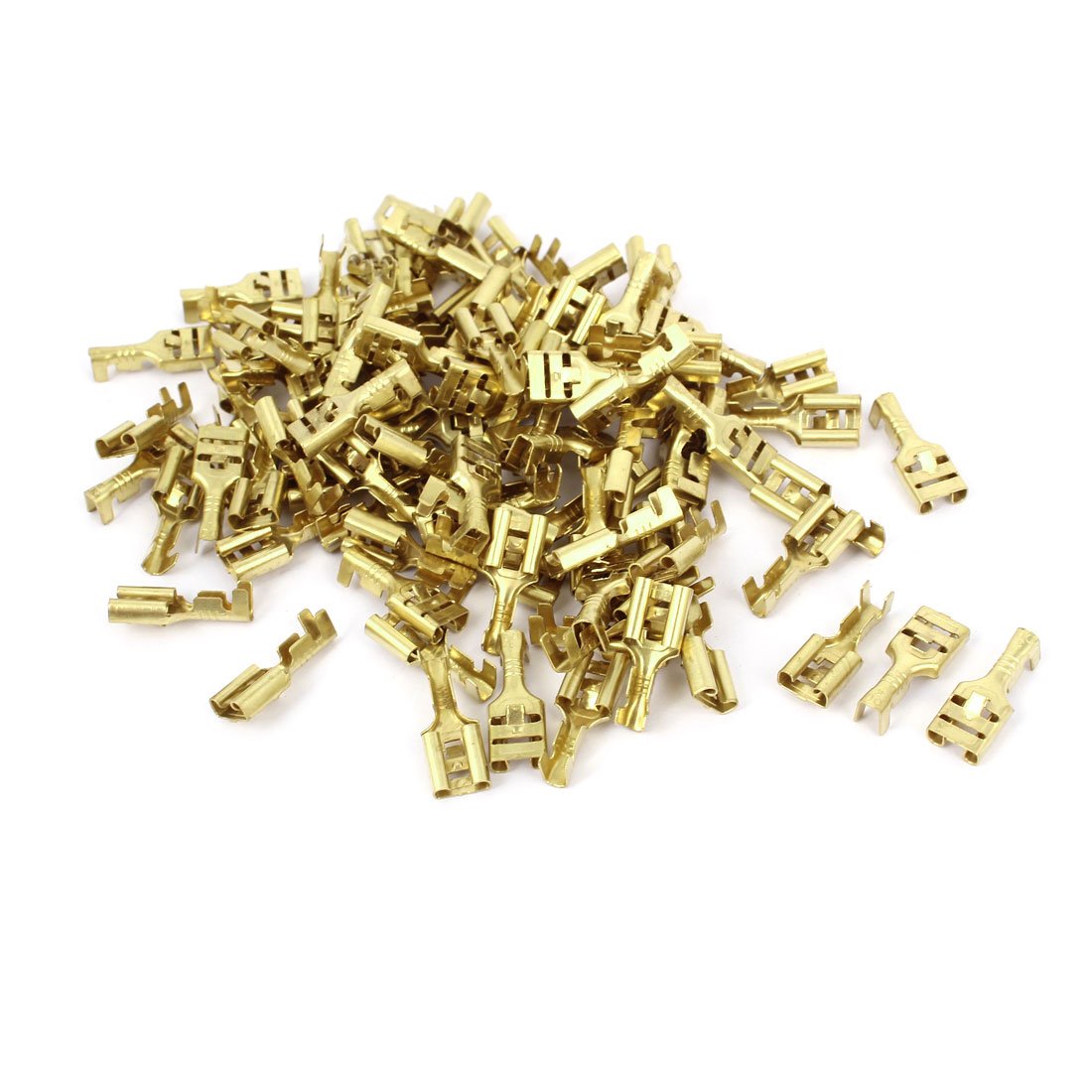 uxcell Non-insulated Car Spade Crimp Connector Terminal, 7mm, 100pcs