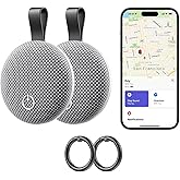 Air Tracker Tag-2 Pack, [Apple MFi Certified] Smart Tag for Apple Find My App (iOS Only), 2025 New Bluetooth Tracker Tag Item Finder for Pet, Key, Luggage, Bike, Wallet, & More (Gray, 2 Pcs)