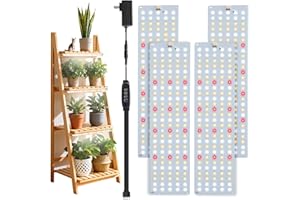 PlantaPulse Grow Lights for Indoor Plants, Ultra-Thin Panel, 540LEDs Full Spectrum, 8/12/16H Timer, 10 Dimmable Levels Plant 