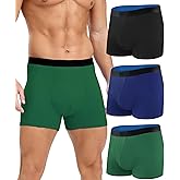 SUNCHIRI Men's Incontinence Underwear, 150 ML Absorbency Washable and Reusable Cotton Leakproof Protection Boxer Briefs 3 Pack (Multicolor02, Large)