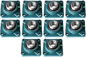 KOB 10 Pcs Premium UCF 205-16 Self-align 4 Bolt Flange Pillow Block Bearing 1 inch