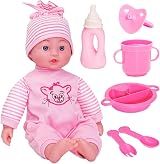 Molly Dolly 40cm Talking Baby Doll with Feeding Accessories Set view 1