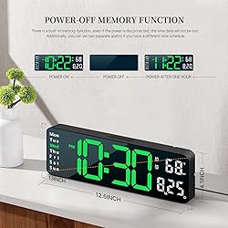 Digital Clock, Digital Wall Clock for Living Room