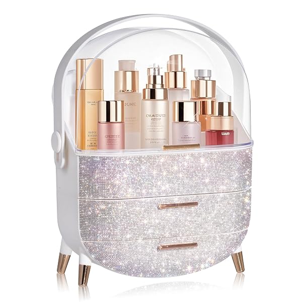 MASSY EGG SHAPE(OVAL) MAKEUP STORAGE BOX, COUNTERTOP PORTABLE...