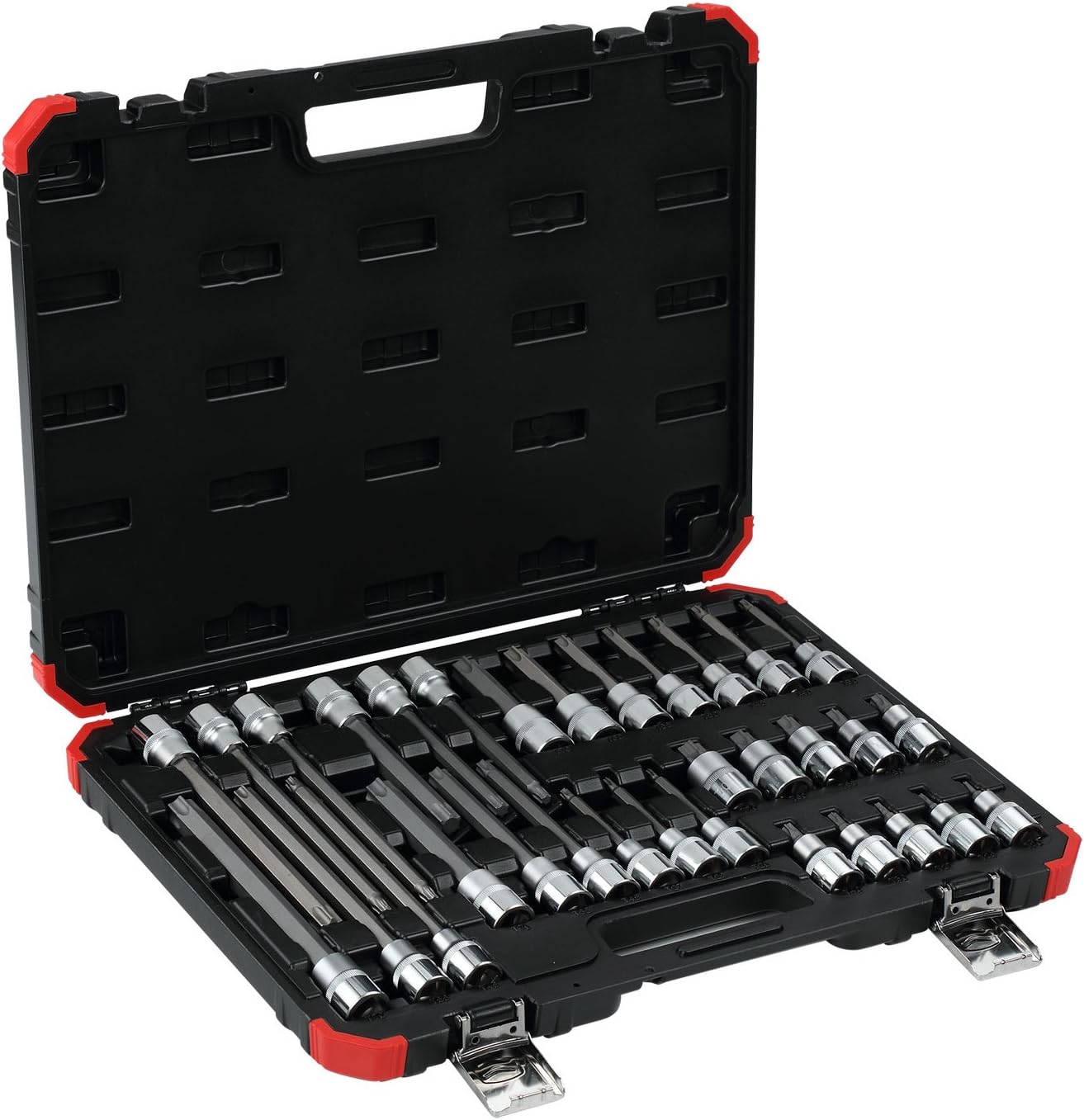 GEDORE red Bit set, Screwdriver bit socket set for Torx screws Screwdriver bits, Tool, R68003032, Black, 34.2 x 29.8 x 34.2 cm - Image 3