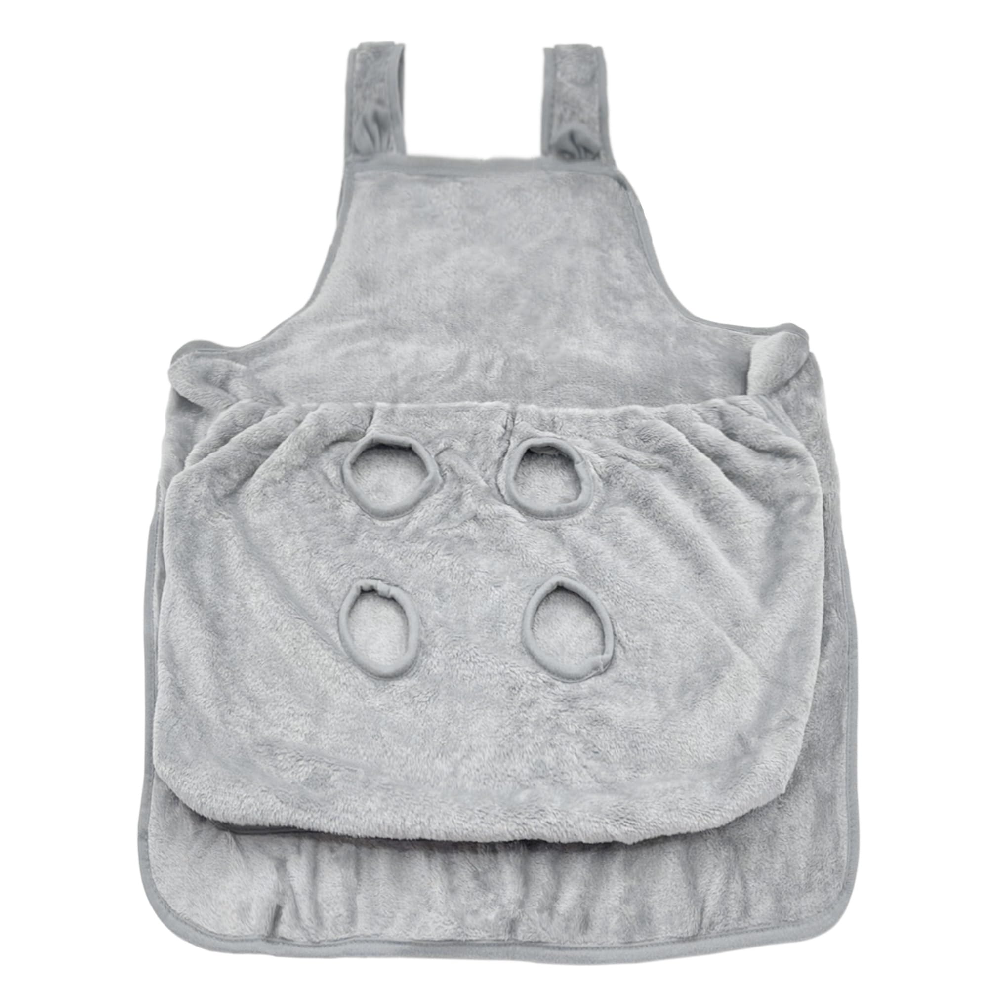 Photo 1 of Pet Plush Carrier Apron with Adjustable Sleeping Bag Hands Free Sling Holder Cat Carrying Bonding Pouch for Small Dogs and Cats (Gray)