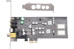 GOWENIC PCIE Sound Card, Professional HiFi Audio with Dual DACs and Headphone Drivers, Optical Fiber Coaxial Digital Sound, f