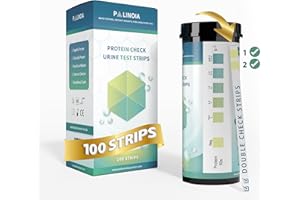 PALINOIA Double-Check Protein Test Strip Kit - 2X More Dependable Protein Test for Urine, Protein Urinalysis Home Urine Test Strip for Kidney Function Assessment (100 CT)