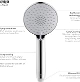 Mira Zest 90mm 3-Spray Eco Shower Head Chrome view 2