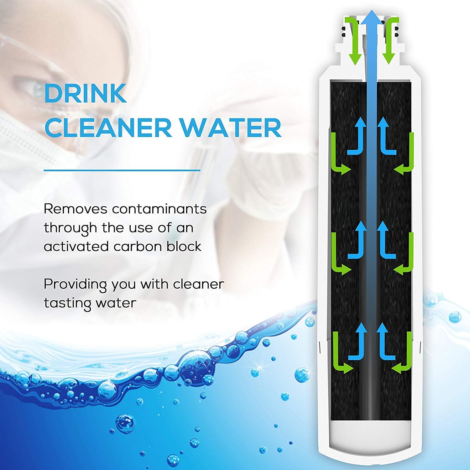 lead reduction Replacement Refrigerator Filter for GE MSWF: Kitchen & Dining