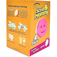 Scrub Daddy Dual Sided Sponge and Scrubber - Scrub Mommy - Scratch Free Sponge for Dishes and Home, Soft in Warm Water, Firm 