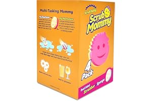 Scrub Daddy Dual Sided Sponge and Scrubber - Scrub Mommy - Scratch Free Sponge for Dishes and Home, Soft in Warm Water, Firm 