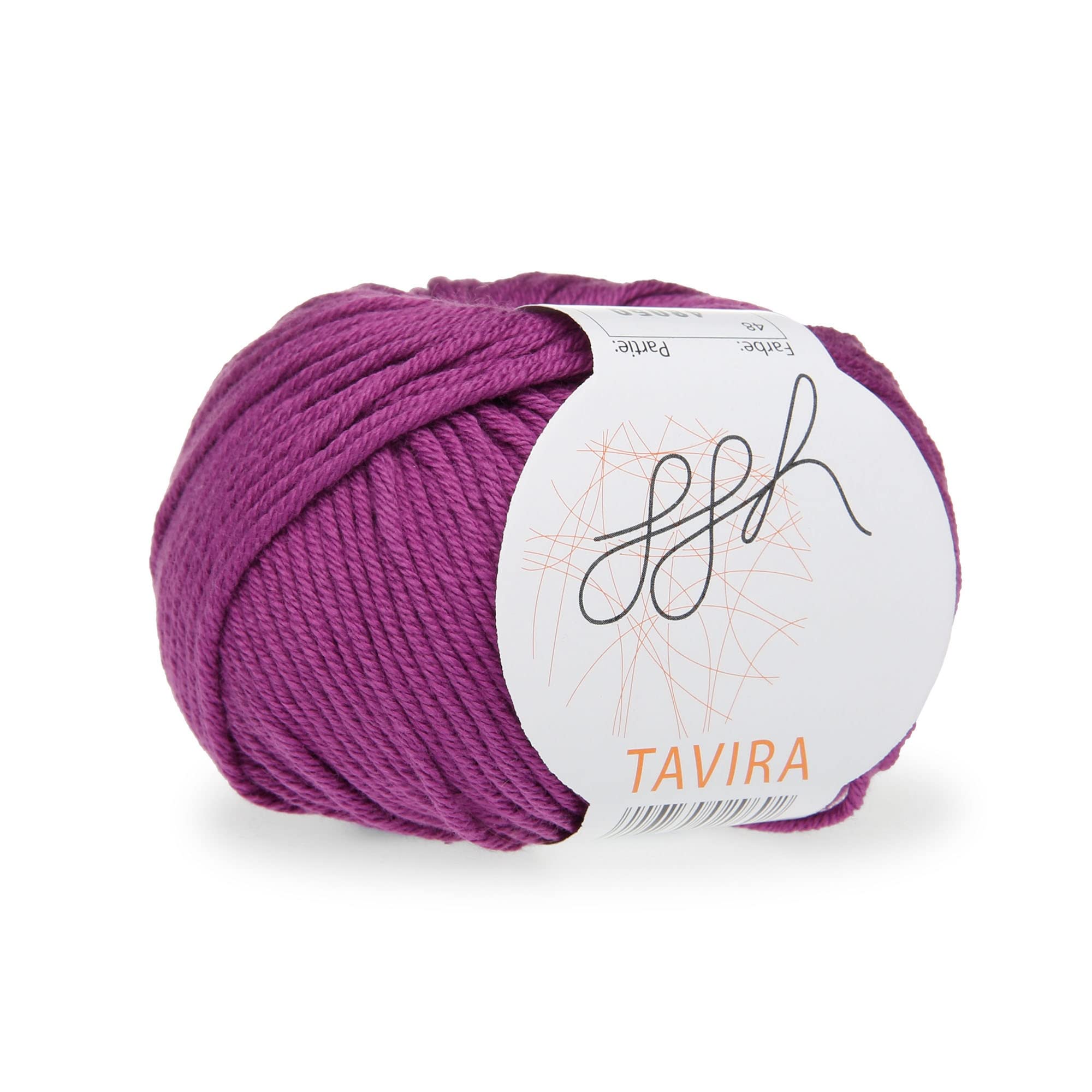 GGH Tavira | Thick cotton for knitting and crochet - suitable as pot flap yarn - 50g ball | Colour 048 - Magenta-Violett
