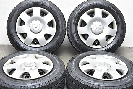 Amazon 中古 スタッドレスタイヤホイール 4本セット 14インチ 5 5j 45 185 65r14 86q ホンダ 純正 ホイール A タイヤ ホイールセット 車 バイク