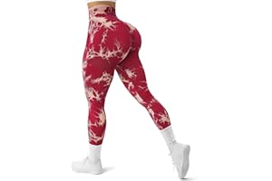 GILLYA Women's Scrunch Butt Lifting Leggings Seamless Tie Dye Workout Leggings Gym High Waisted Booty Lift Pants