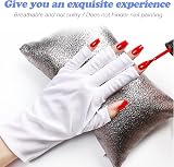XPOOP 2 Pairs Nail Gloves UV Protection Fingerless Gel Manicure Light Shield view 4