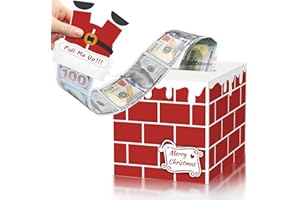 SERELIY Christmas Money Box for Cash Gift Pull, Money Holder for Cash Gift, Surprise Gift Box for Money Christmas DIY Set, Funny Ways to Give Money as a Gift for Kids Adults (Chimney)