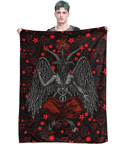 Amazon.com: SARA NELL Satanic Wiccan Symbols Goat Blanket,Super
