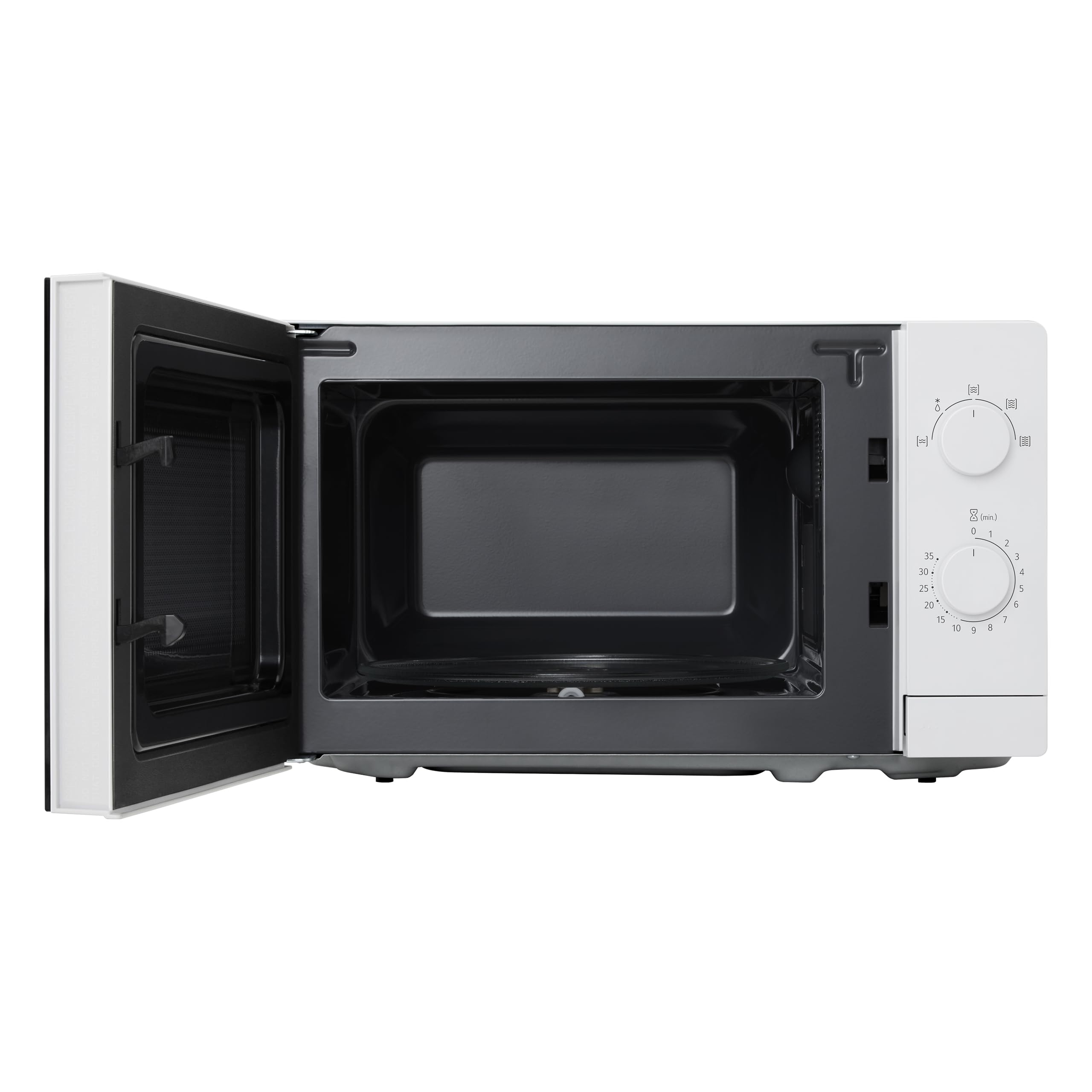 LG MS2082H Solo-Mikrowelle (20 L, 700 W) mit einfacher Bedienung (5 Leistungsstufen, Doppel-Drehregler, LED-Beleuchtung), Weiß 2