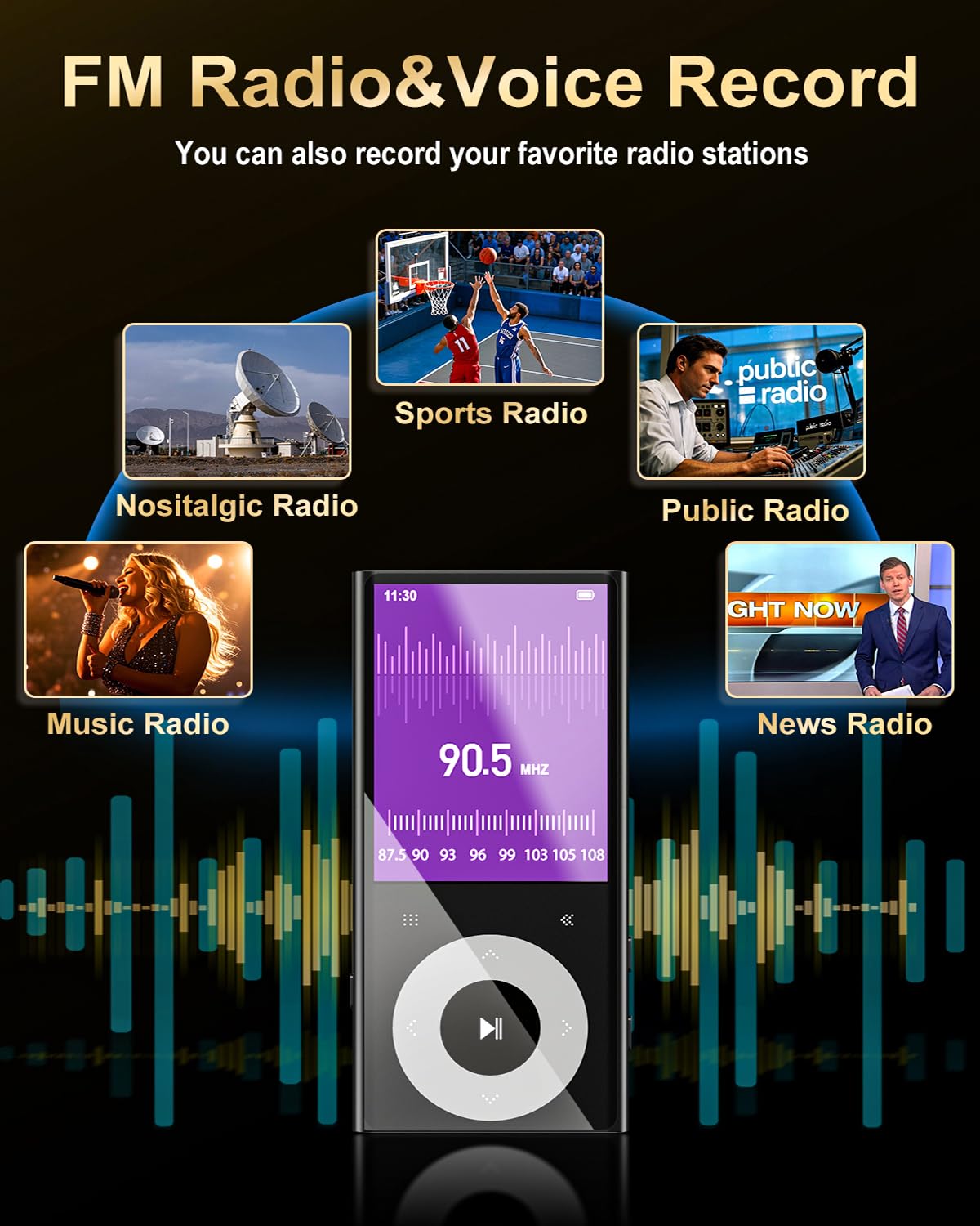 64GB MP3 Player with Bluetooth 2.4