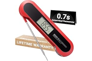 ThermoMaven F1 0.7 Seconds Instant Read Meat Thermometer Digital for Cooking, Food Thermometer Magnetic with Ambidextrous Display, IP67 Waterproof for Kitchen, Grilling, BBQ, Deep Frying, Smoker