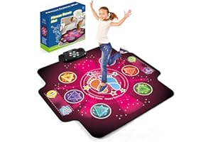 ZITRANSE Electronic Dance mat for kids,Upgraded Light-up 6-Button Dancing Pad,Wireless Bluetooth toys,Birthday Christmax Musical Gifts for boys girls,Built-in Music Playmat,Ages 3 4 5 7 8 9 10 11 12+ Year Old