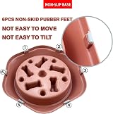 CAISHOW Slow Feeder Dog Bowl for Small Medium Dogs Non Slip Base view 4