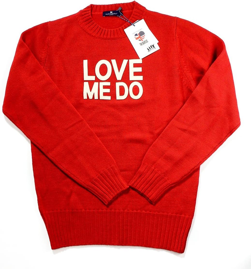 Smart Turnout London The Beatles Men's Love Me Do Sweater - Red Medium