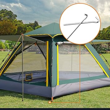 Aleación de aluminio que curva las clavijas de tierra SpikeTent ...