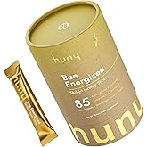 HUNY Bee Energized Shilajit Honey Sticks | Functional Raw Honey + TruBlk Clinically Studied Pure Himalayan Shilajit | 85+ Trace Minerals & Fulvic Acid for Clean Energy | 30 Count
