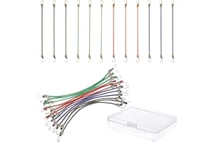 Small Bungee Cords with Hooks 12 Packs, 10" Mini Bungee Cord Hooks Adjustable Bungee Cord for Luggage Roof Rack Hang Outdoor 