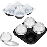 2 Pack Soccer Ball Ice Cube Mold, 2 Inch Large Sphere Silicone Ice Tray | for Whiskey Cocktails, Slow-Melting Ice Balls, Leak-Proof Easy Release, Game Day Party Supplies &amp; Novelty Soccer Gifts
