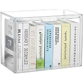 Stackable Acrylic Storage Cubes Book Case Display Case Box Book Containers | Interlocking Stable Structure &amp; Magnetic Dustproof Door, Freely Arranged,Organizer for Books &amp; Collectibles