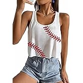 Baseball Crop Tops Shirts Women Baseball Mom Crop Tank Game Day Gifts Funny Sleeveless Tank Tops