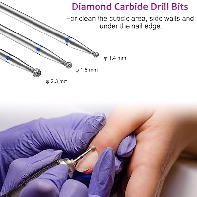 Buy Ceramic Nail Drill Bits Kit 10pcs 3 32 Inch Professional Acrylic Gel Nail Bit Diamond Carbide Cuticle Remover Bits For Electric Manicure Pedicure Nail Drill Online In Indonesia B087bwvs8g