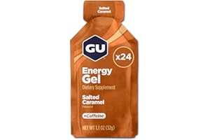 GU ENERGY Original Sports Nutrition Energy Gel, Salted Caramel, 24-Count