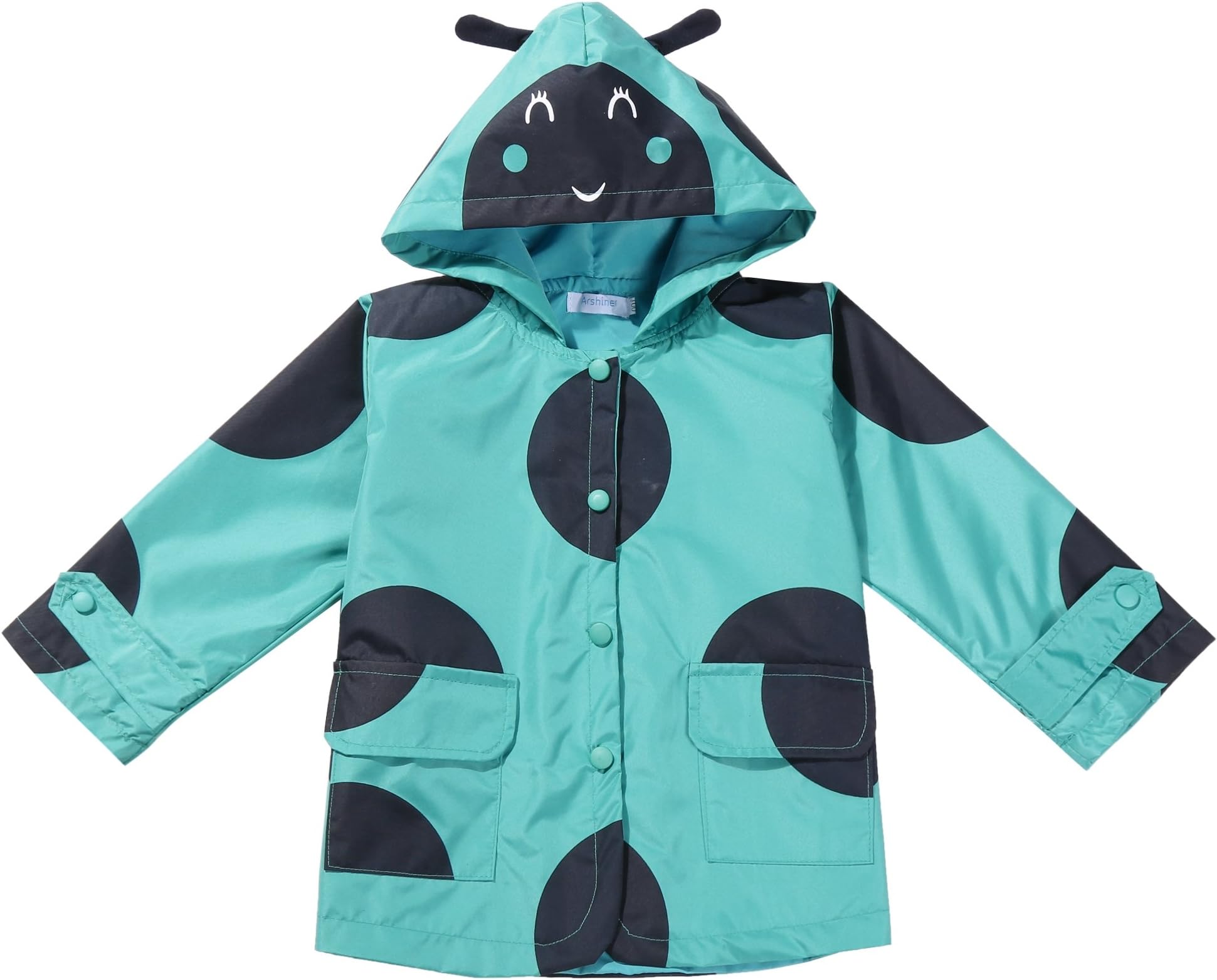 Arshiner Girls Kids Rain Jacket Outwear Raincoat Waterproof Hoodies