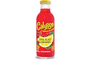 Calypso Lemonades | Made with Real Fruit and Natural Flavors | Coral Blast Lemonade, 16 Fl Oz (Pack of 12)