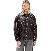 rag & bone Women's Amy Faux Patent Leather Jacket