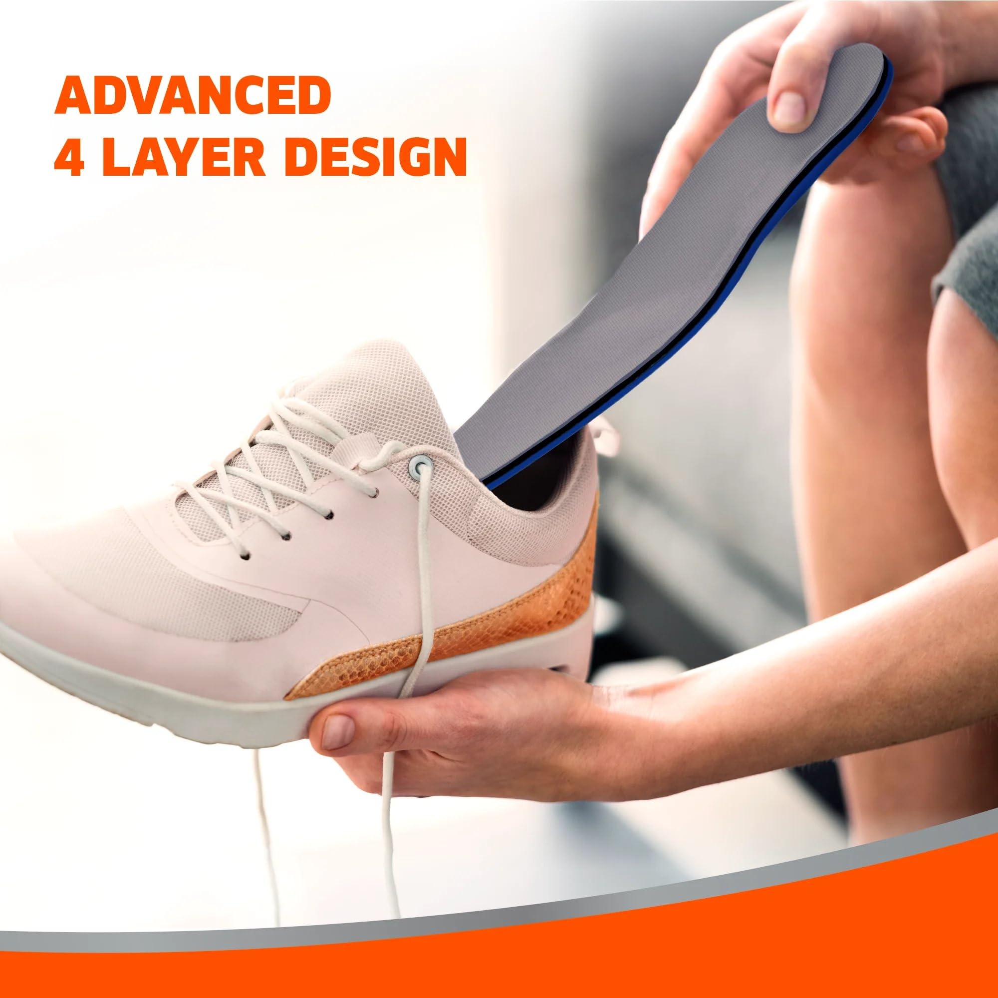 Odor-Eaters Ultra-Durable Insoles, 1 Pair – Shoe Odor & Foot Odor Eliminator, Shoe Odor & Foot Deodorizer, Shoe Smell Eliminator, Foot Deodorant, Extra Cushioning, Increased Durability