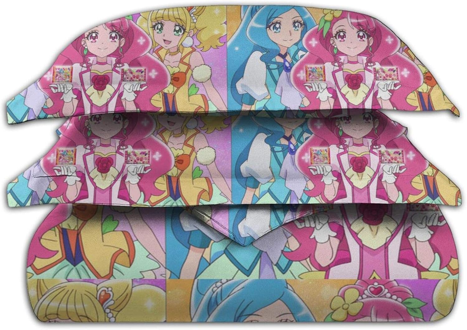 Amazon ヒーリングっどプリキュア 1 ベッドの上の3つのセット ベッドカバー1つ 枕カバー2つ スリーピースベッド 布団カバーセット218 177cm 100 超微細繊維生地 ピースキルトセット寝具セット 寝具カバーセット オンライン通販