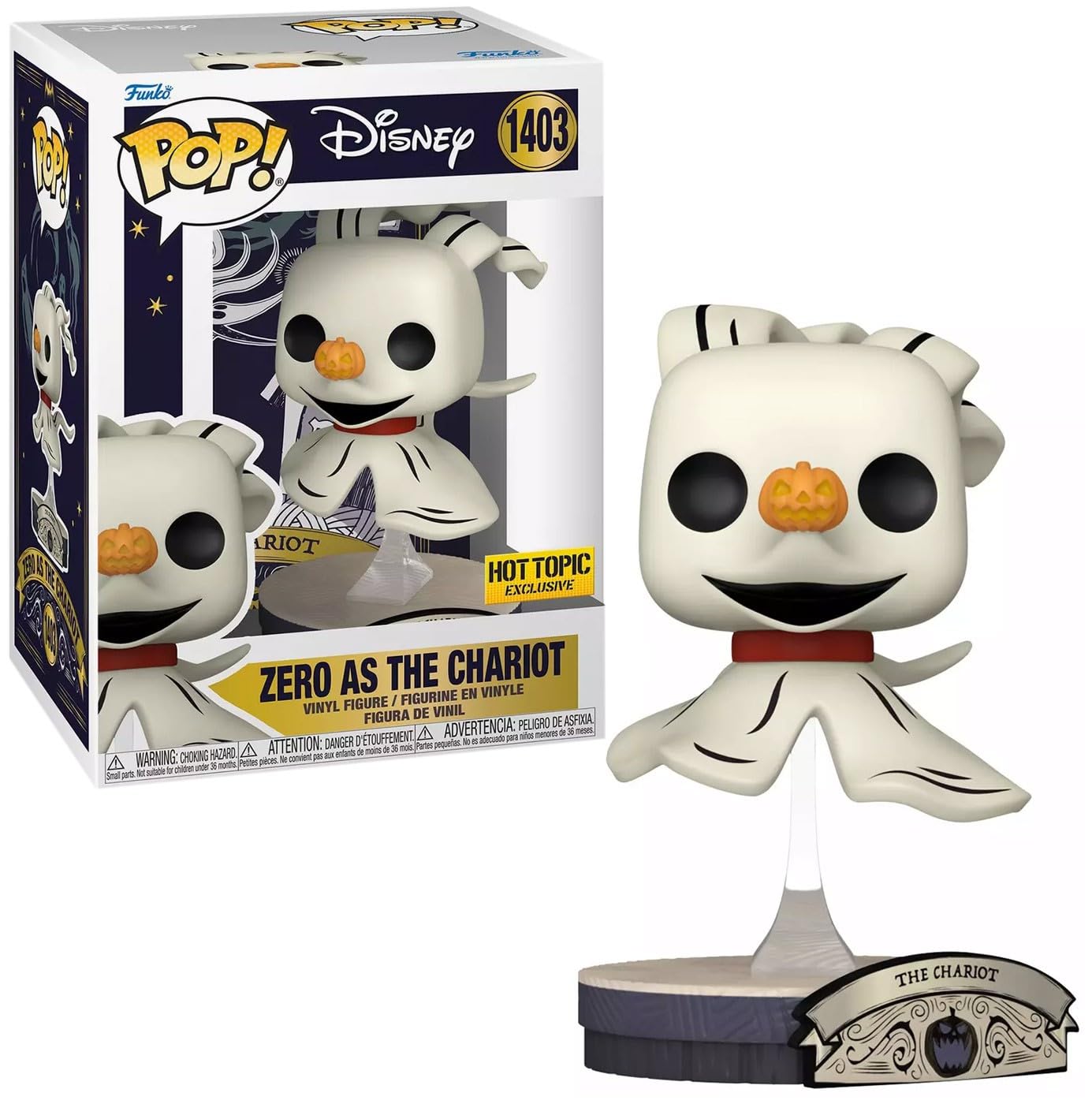 Funko Pop! Disney: TNBC The Nightmare Before Christmas - Zero as The Chariot (Hot Topic Exclusive)