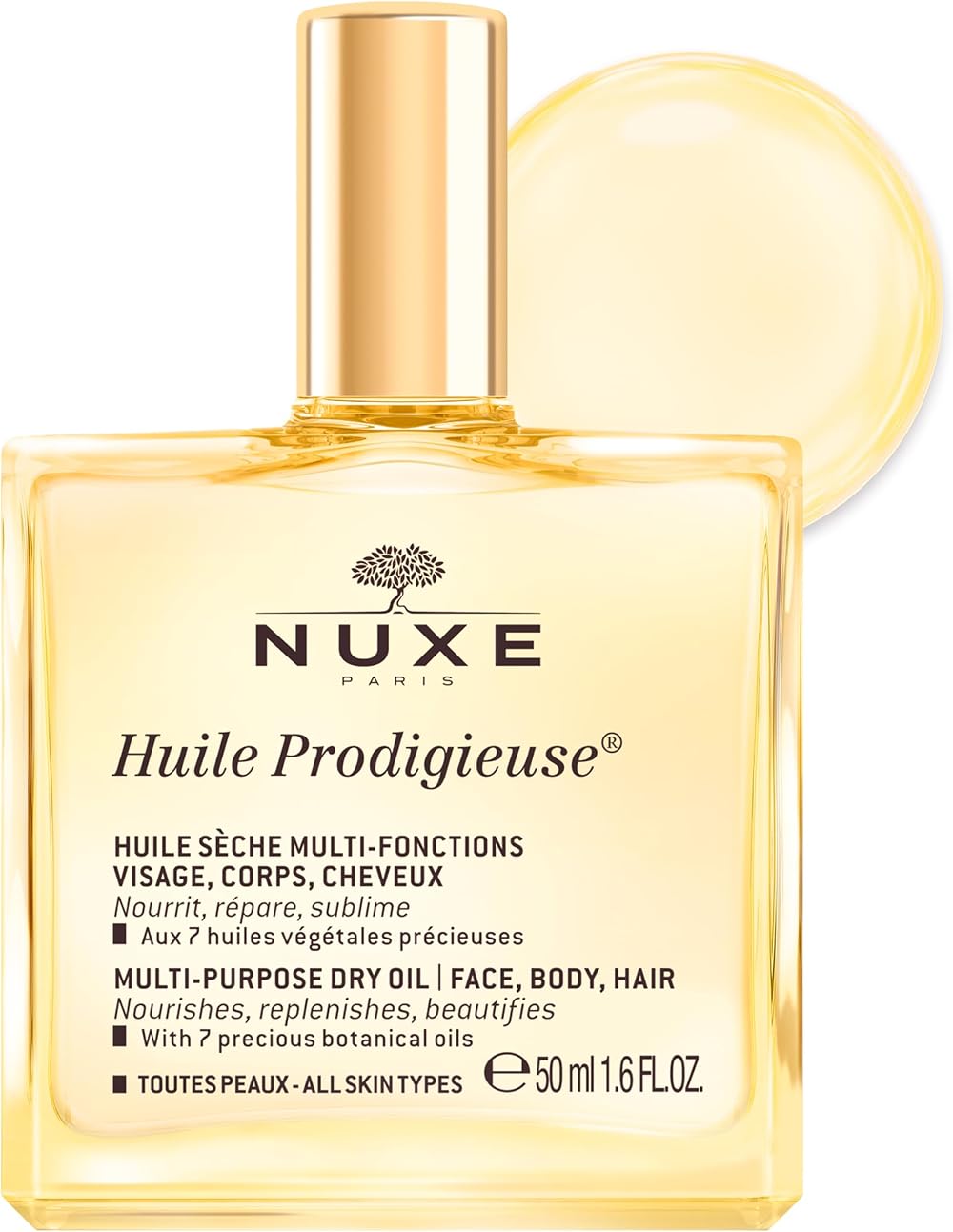 Nuxe Huile Prodigieuse Multi-Purpose Dry Oil 50ml Nourishes Face Body Hair